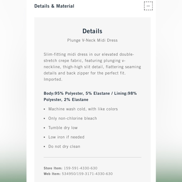 Abercrombie and Fitch V-Neck Midi Dress - Picture 6 of 9